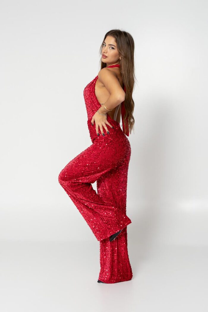 Red glittery jumpsuit - Image 2