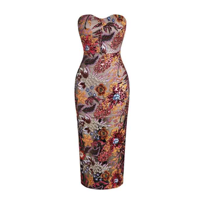 Flower Fiorencia Printed black dress - Image 4