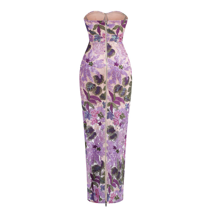 Flower Fiorencia Printed purple dress - Image 2