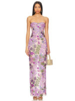 Flower Fiorencia Printed purple dress