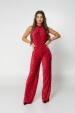 Red glittery jumpsuit