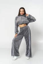 grey velvet lines set