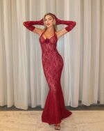 Opera handmade red maxi dress - Image 2