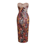 Flower Fiorencia Printed black dress - Image 5