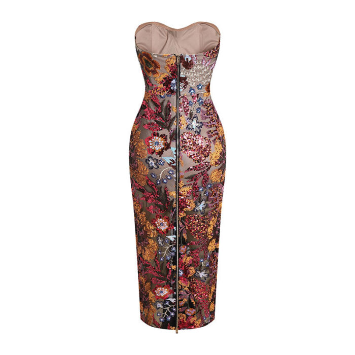 Flower Fiorencia Printed black dress - Image 5