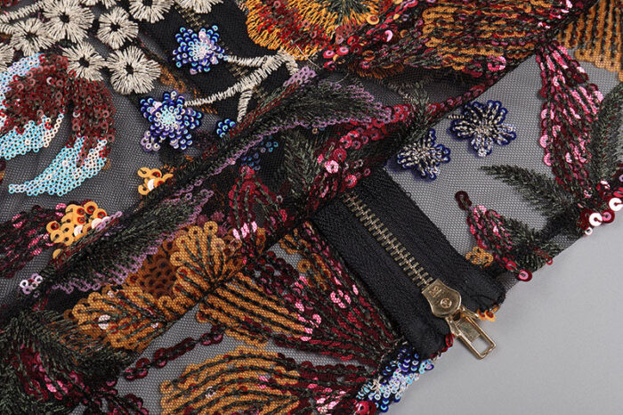 Flower Fiorencia Printed black dress - Image 7