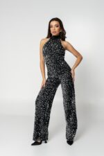 dark gray glittery jumpsuit - Image 4