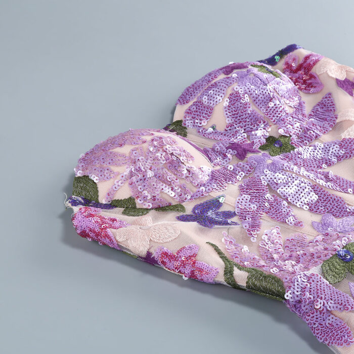 Flower Fiorencia Printed purple dress - Image 7