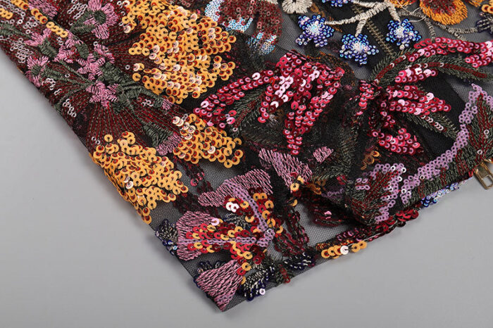 Flower Fiorencia Printed black dress - Image 8