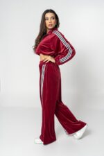 burgundy velvet lines set - Image 2