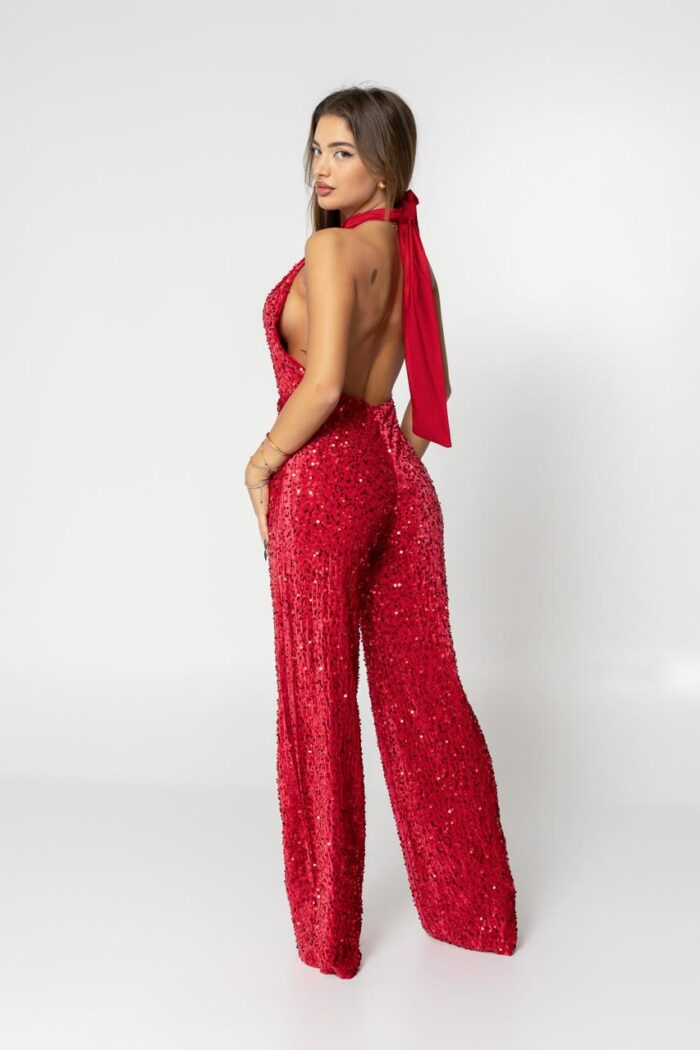Red glittery jumpsuit - Image 3