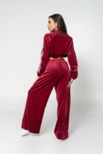 burgundy velvet lines set - Image 3