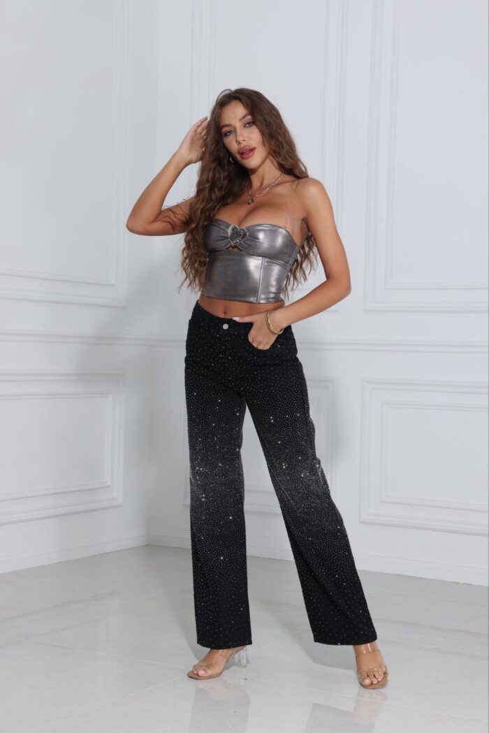 Blacky gold stras jean - Image 3