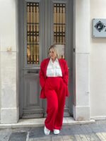 Suit plus size red
