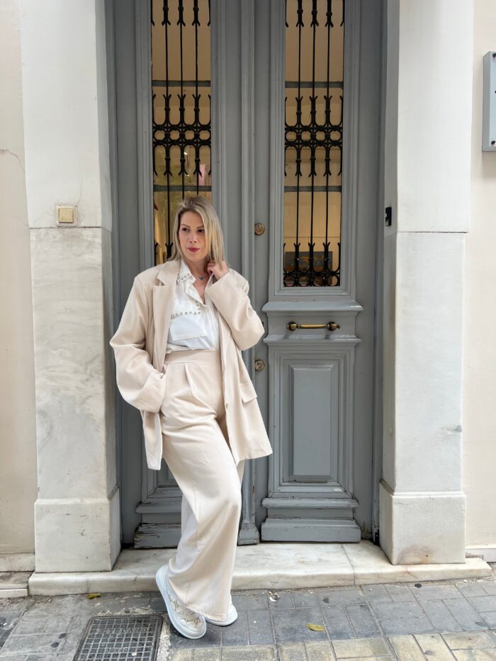 Suit plus size beige - Image 4