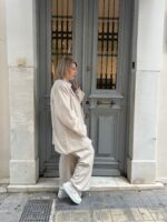 Suit plus size beige