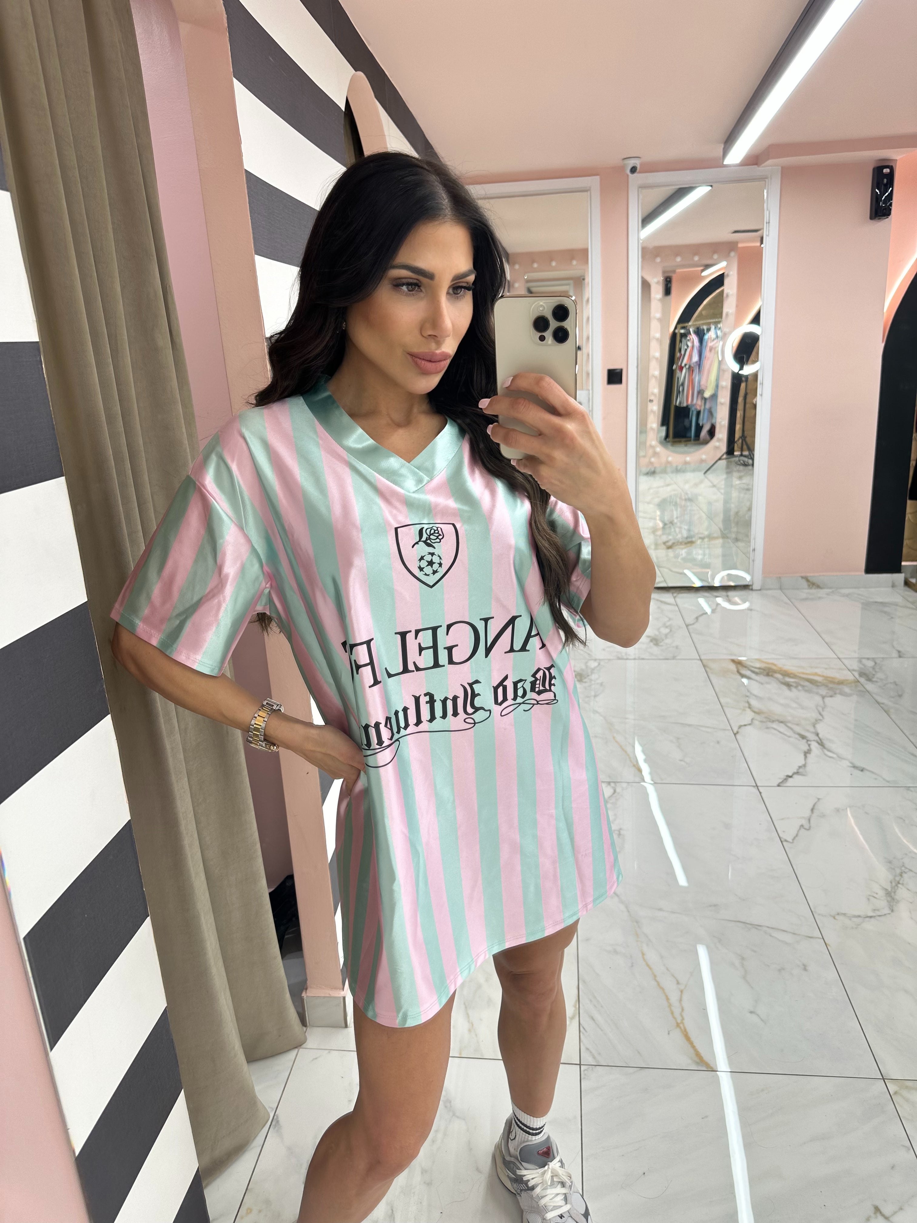 IMG-8920 Pink veraman lines t shirt - Image 1