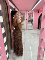 Lacy Brown Dress - Image 2