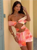 Jmk mini orange dress