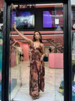 Cuba light brown dress