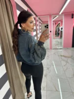 Blue denim bomber - Image 2