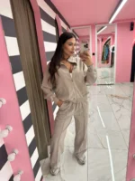 Leila beige with long crop - Image 2