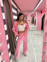 Leila pink with long crop