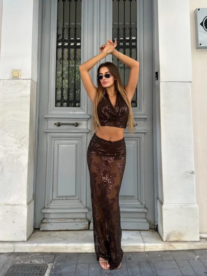 Sparkle Glam Set – Καφέ - Image 2