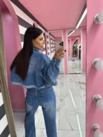 Sparkle Denim Jacket (Light Blue) - Image 2