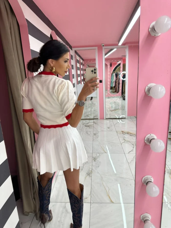 Pleated Skirt – White - Image 2