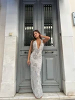 Silver Queen Maxi Dress