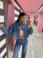 Sparkle Denim Jacket (Light Blue)