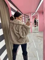 Cozy Beige Eco Fur - Image 2