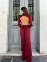 Burgundy Desire Maxi Dress - Image 2