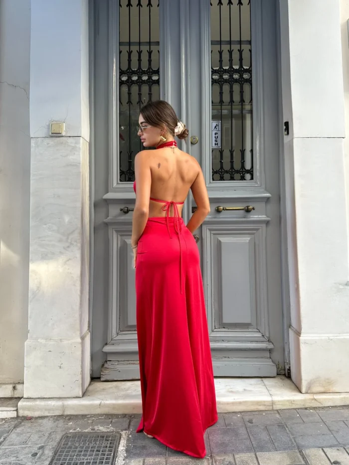 Divine Cut-Out Maxi – Κόκκινο - Image 2