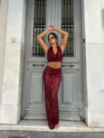 Sparkle Glam Set – Μπορντό