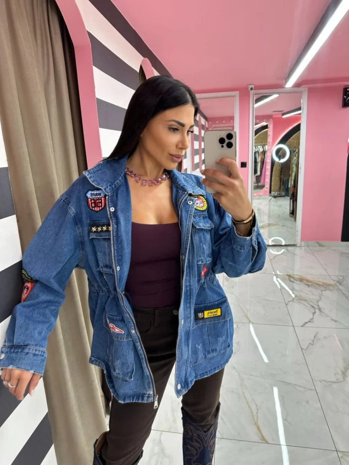 Rebel Patch Denim Jacket - Image 2