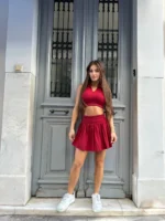 Cherry Crush – Πλισέ Sporty Chic Set - Image 2