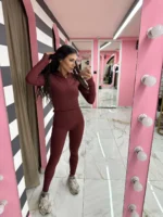 Σετ με φερμουάρ & κολάν