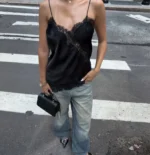 Lace Satin Camisole Top