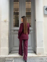 Bordeaux Pinstripe Suit - Image 2