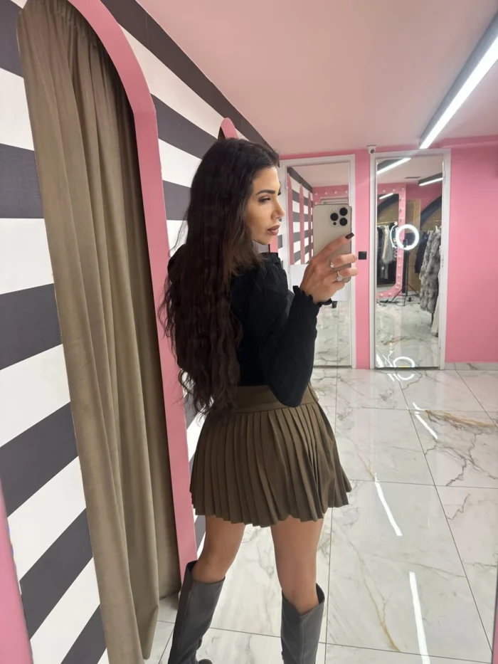 Khaki Jewel Skirt - Image 3