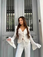 Romantic Ruffle Top – Λευκό