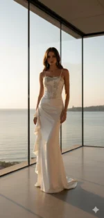 Maxi Strapless Sequin Dress - Image 4