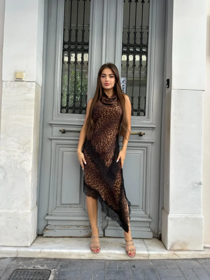 Leopard Lace Evening Set - Image 2