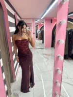 Garnet Bloom Maxi Dress