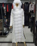 Πλεκτή Μακριά Ζακέτα με Αληθινή Γούνα Αλεπούς - Image 8