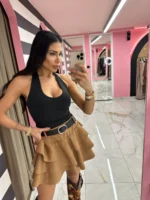 Camel Waves Skirt-Shorts