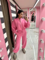 Cozy Zip Set – Ροζ - Image 3