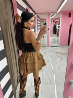 Camel Waves Skirt-Shorts - Image 3